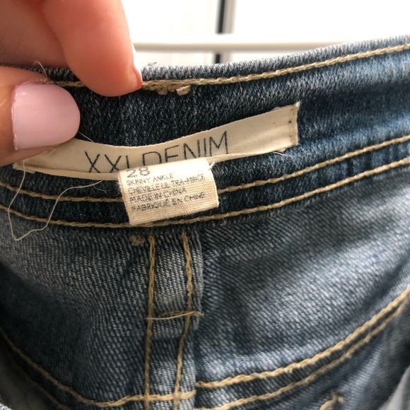 Forever 21 Blue Skinny Jeans - Picture 2 of 4